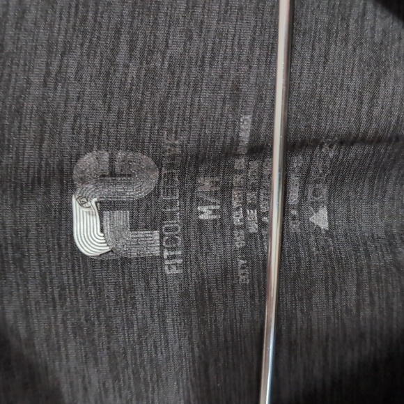 Fit Collective Heather Black Deep Vneck Athletic Tee Size Medium - Picture 2 of 3